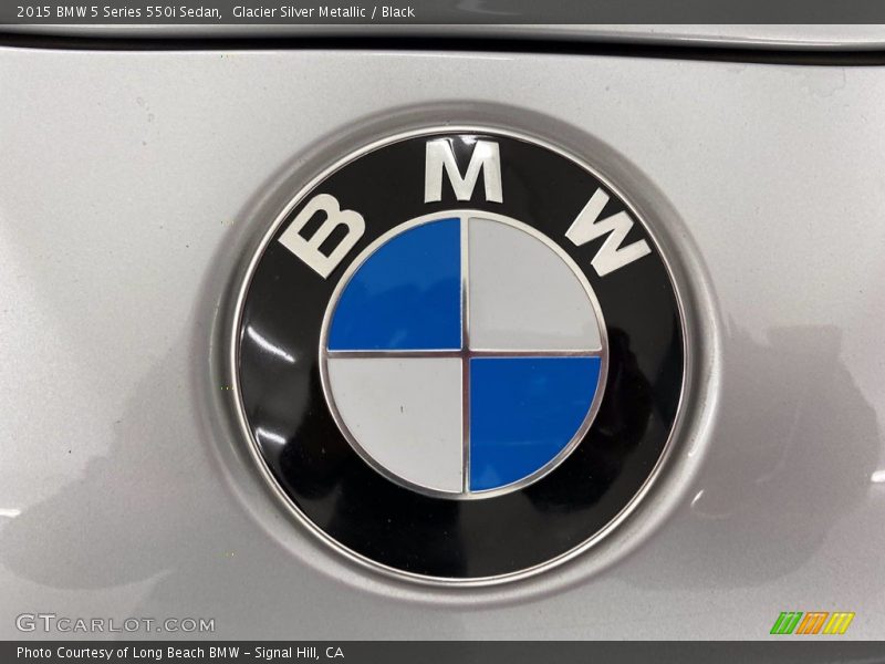 Glacier Silver Metallic / Black 2015 BMW 5 Series 550i Sedan