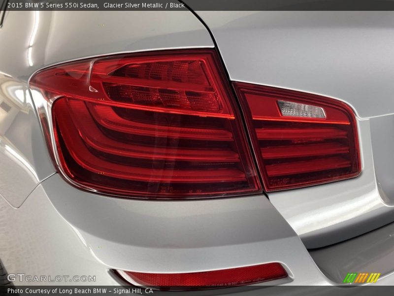 Glacier Silver Metallic / Black 2015 BMW 5 Series 550i Sedan