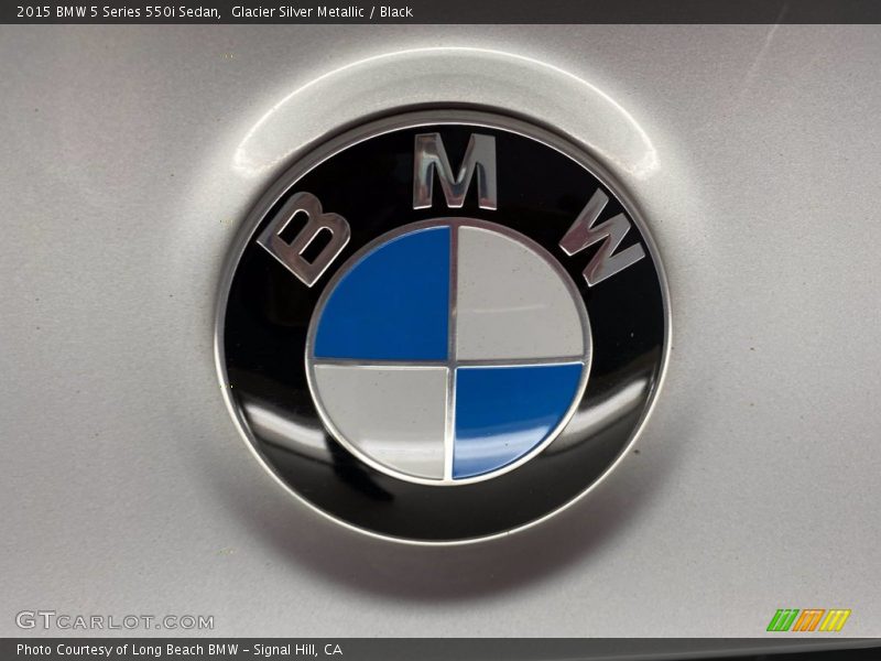 Glacier Silver Metallic / Black 2015 BMW 5 Series 550i Sedan
