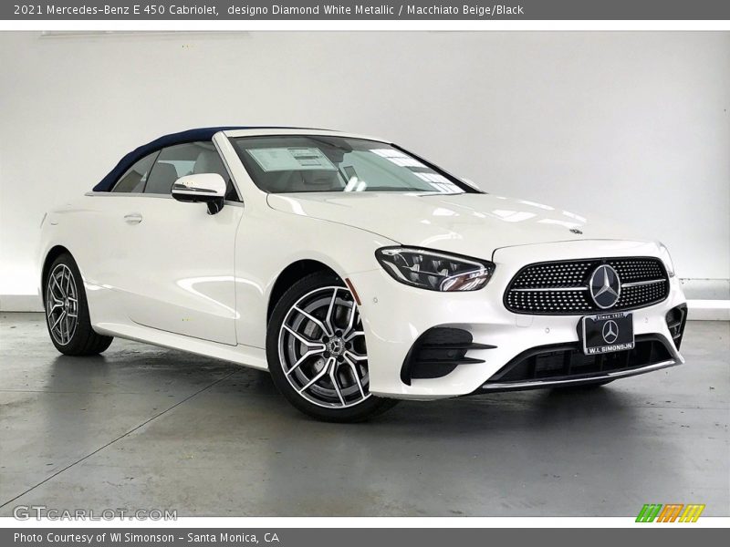 designo Diamond White Metallic / Macchiato Beige/Black 2021 Mercedes-Benz E 450 Cabriolet