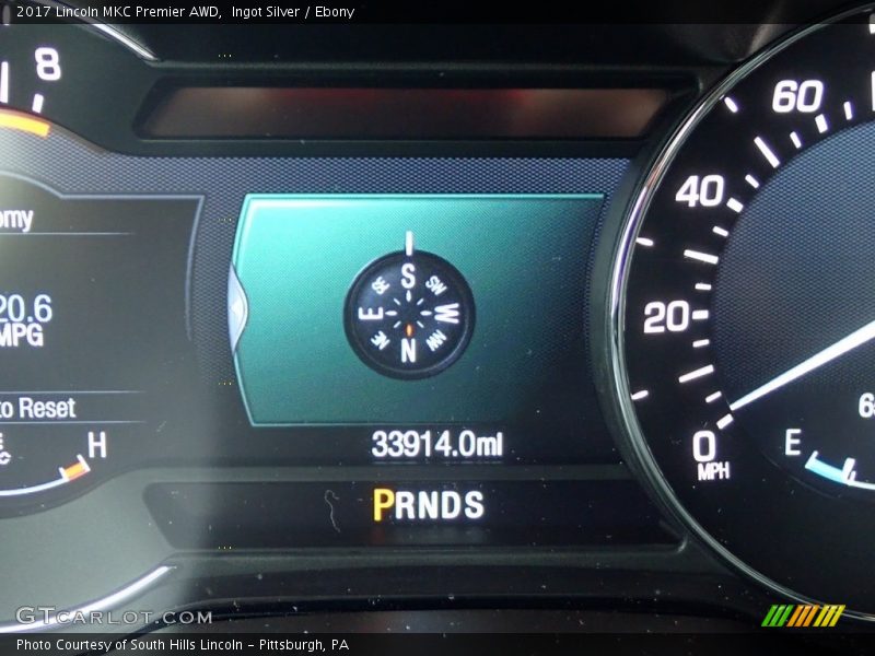 Ingot Silver / Ebony 2017 Lincoln MKC Premier AWD