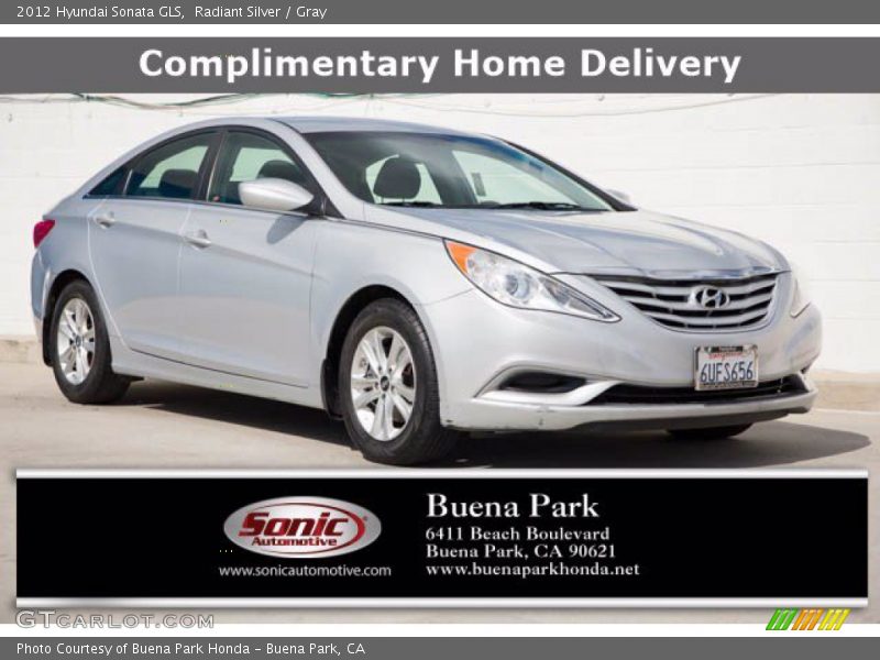 Radiant Silver / Gray 2012 Hyundai Sonata GLS