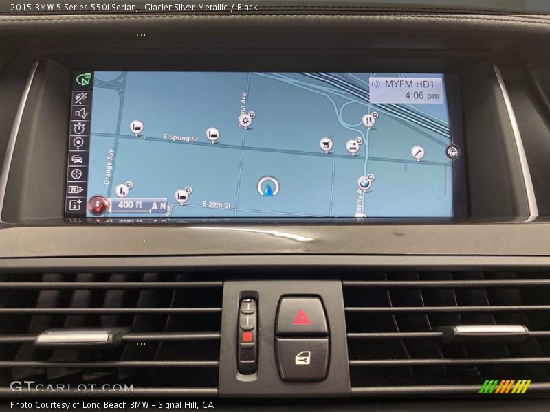 Glacier Silver Metallic / Black 2015 BMW 5 Series 550i Sedan