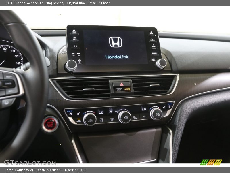 Crystal Black Pearl / Black 2018 Honda Accord Touring Sedan