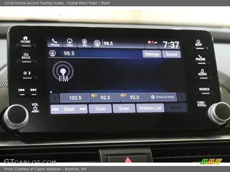 Crystal Black Pearl / Black 2018 Honda Accord Touring Sedan