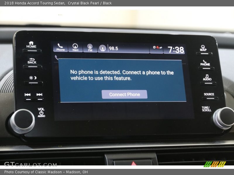 Crystal Black Pearl / Black 2018 Honda Accord Touring Sedan