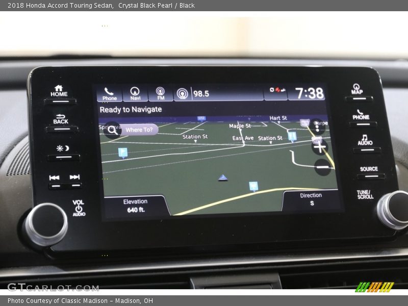 Crystal Black Pearl / Black 2018 Honda Accord Touring Sedan