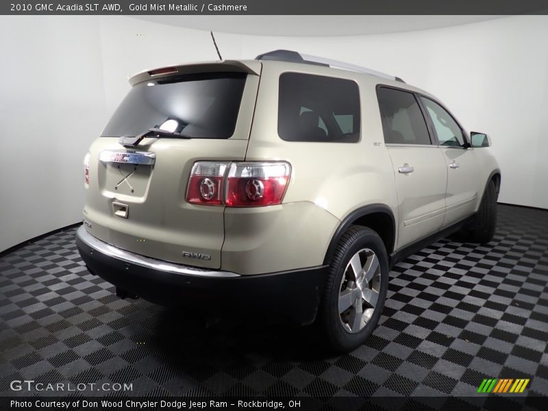 Gold Mist Metallic / Cashmere 2010 GMC Acadia SLT AWD