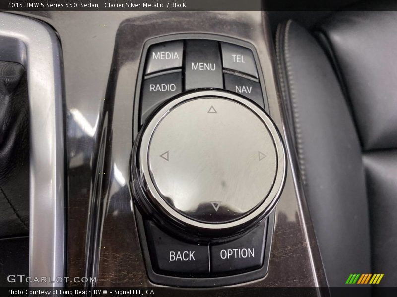 Glacier Silver Metallic / Black 2015 BMW 5 Series 550i Sedan