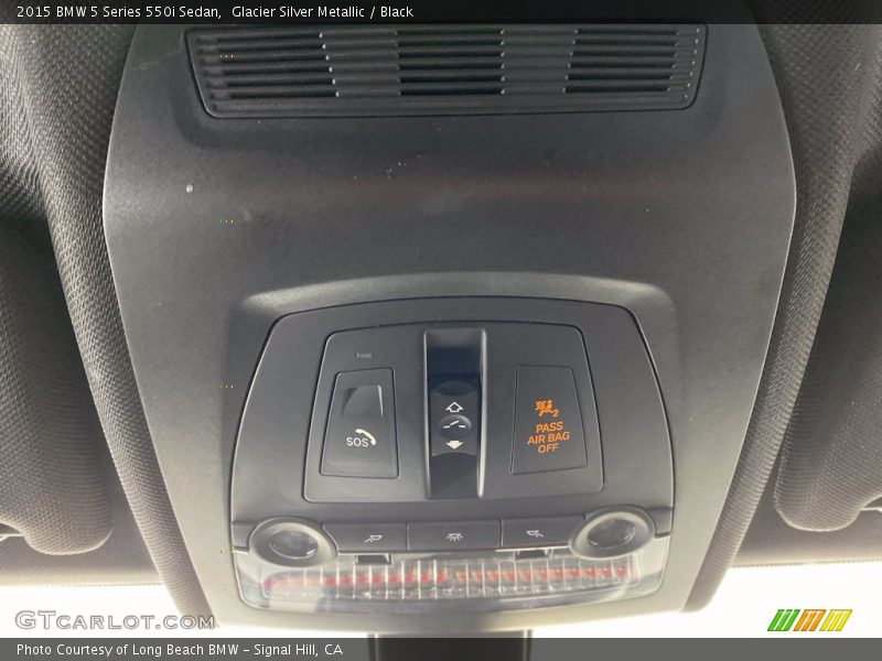 Glacier Silver Metallic / Black 2015 BMW 5 Series 550i Sedan