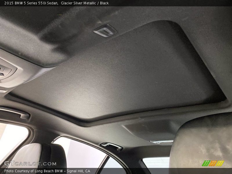 Glacier Silver Metallic / Black 2015 BMW 5 Series 550i Sedan