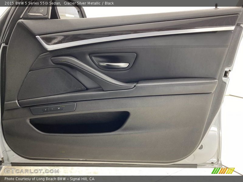 Glacier Silver Metallic / Black 2015 BMW 5 Series 550i Sedan