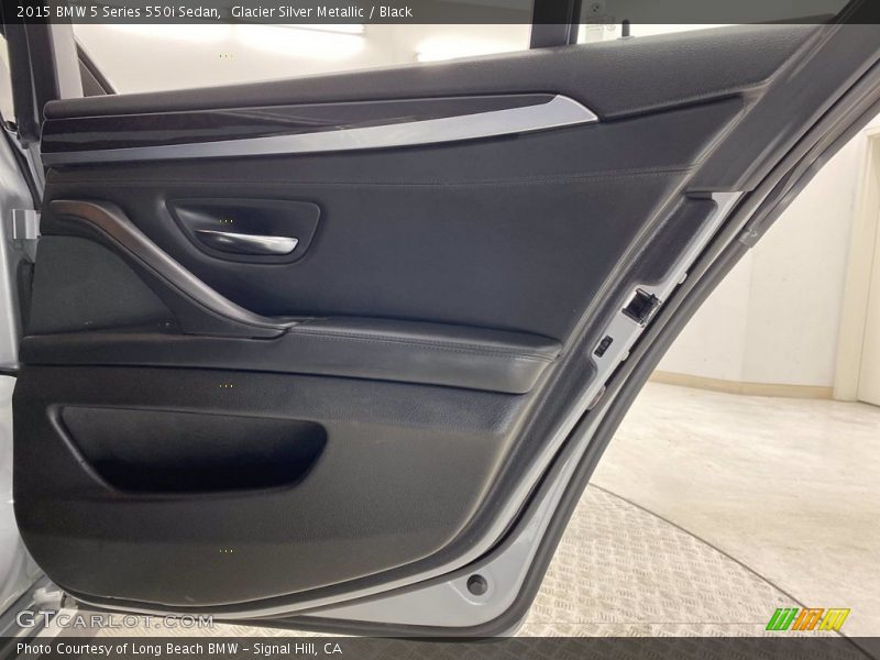 Glacier Silver Metallic / Black 2015 BMW 5 Series 550i Sedan