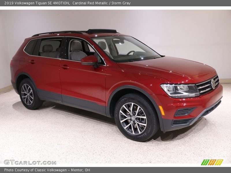 Cardinal Red Metallic / Storm Gray 2019 Volkswagen Tiguan SE 4MOTION