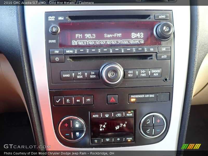 Gold Mist Metallic / Cashmere 2010 GMC Acadia SLT AWD