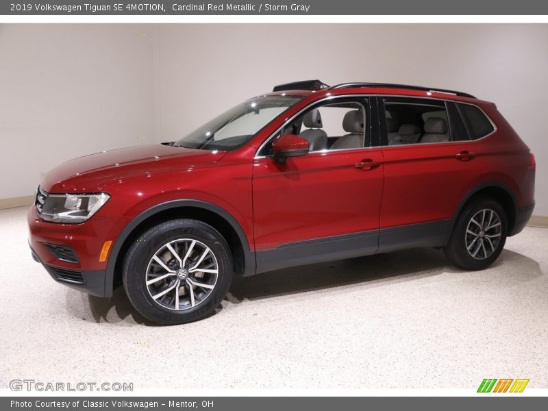 Cardinal Red Metallic / Storm Gray 2019 Volkswagen Tiguan SE 4MOTION
