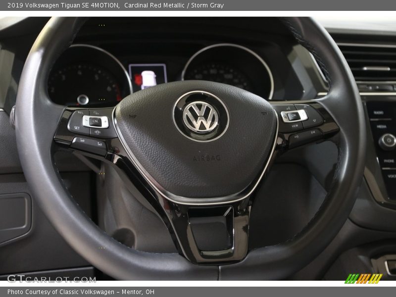 Cardinal Red Metallic / Storm Gray 2019 Volkswagen Tiguan SE 4MOTION