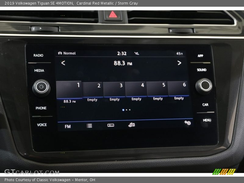 Cardinal Red Metallic / Storm Gray 2019 Volkswagen Tiguan SE 4MOTION