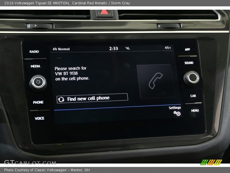 Cardinal Red Metallic / Storm Gray 2019 Volkswagen Tiguan SE 4MOTION
