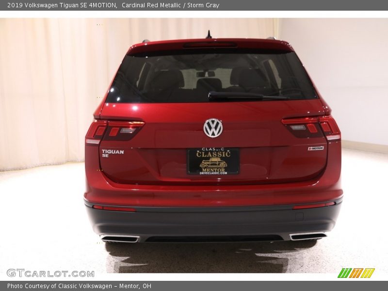 Cardinal Red Metallic / Storm Gray 2019 Volkswagen Tiguan SE 4MOTION