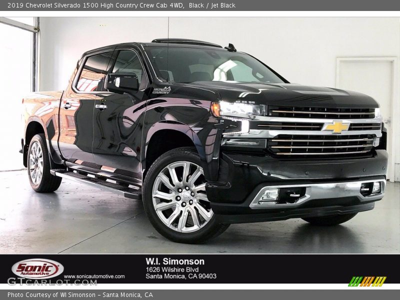 Black / Jet Black 2019 Chevrolet Silverado 1500 High Country Crew Cab 4WD