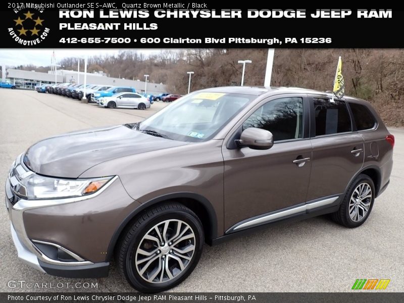 Quartz Brown Metallic / Black 2017 Mitsubishi Outlander SE S-AWC