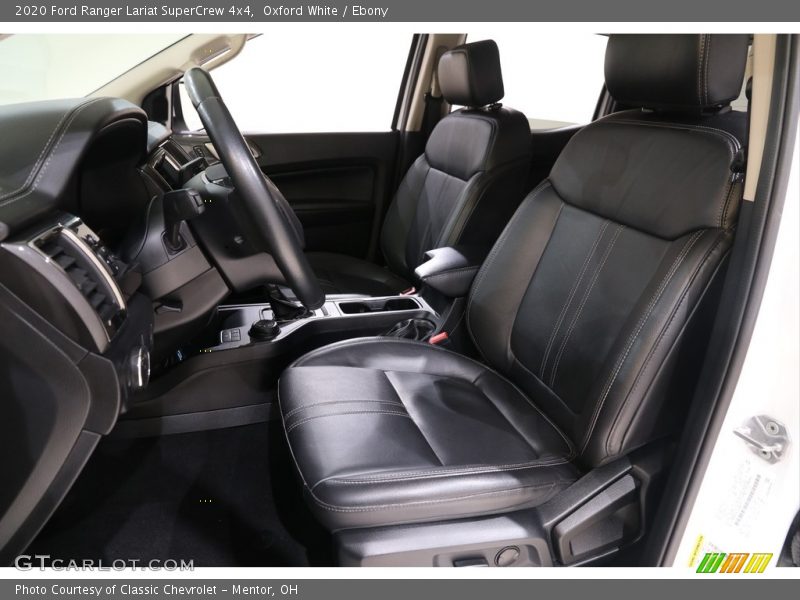 Front Seat of 2020 Ranger Lariat SuperCrew 4x4