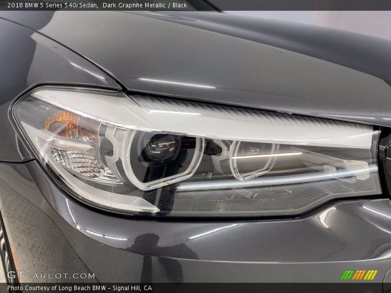 Dark Graphite Metallic / Black 2018 BMW 5 Series 540i Sedan