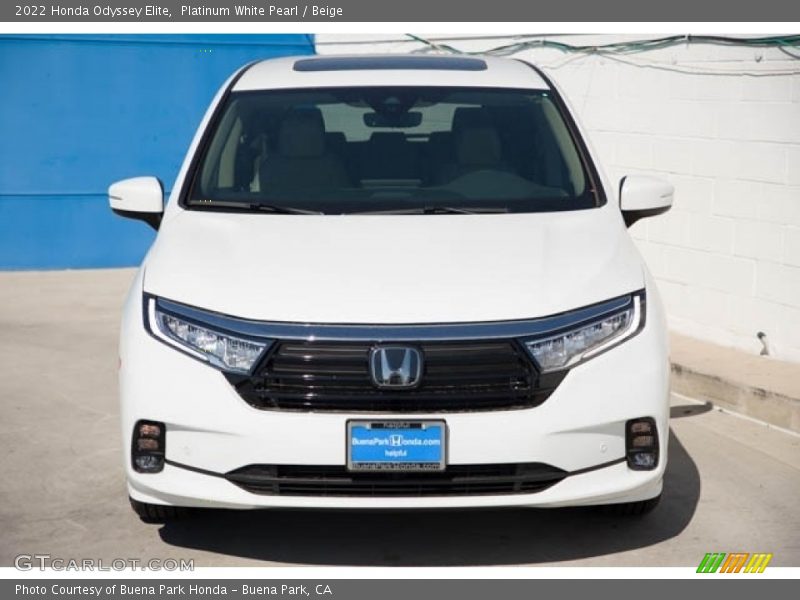 Platinum White Pearl / Beige 2022 Honda Odyssey Elite