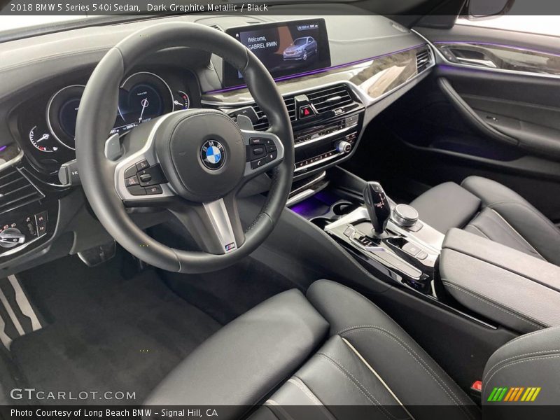Dark Graphite Metallic / Black 2018 BMW 5 Series 540i Sedan