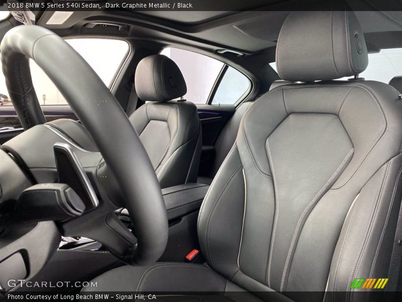 Dark Graphite Metallic / Black 2018 BMW 5 Series 540i Sedan
