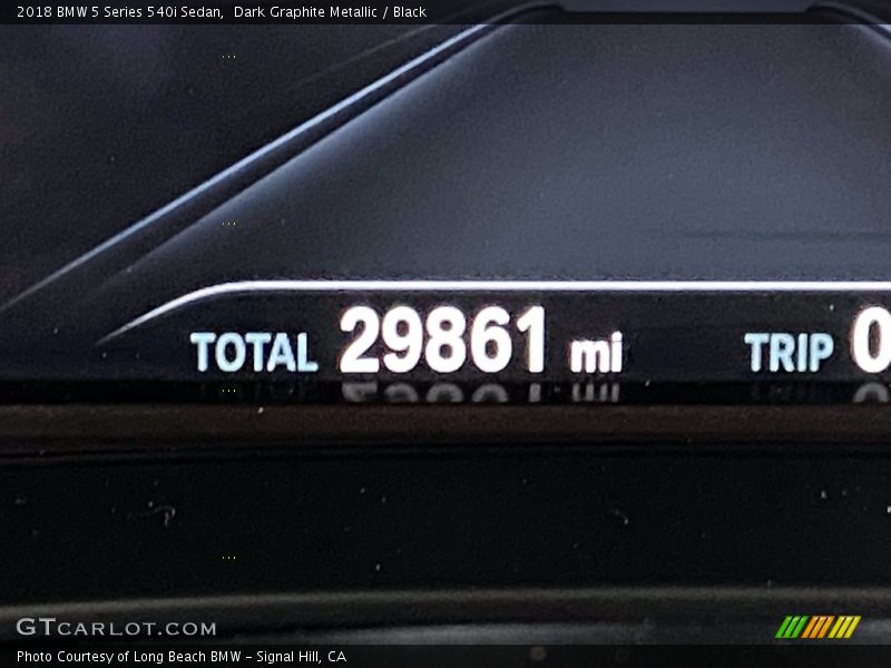 Dark Graphite Metallic / Black 2018 BMW 5 Series 540i Sedan
