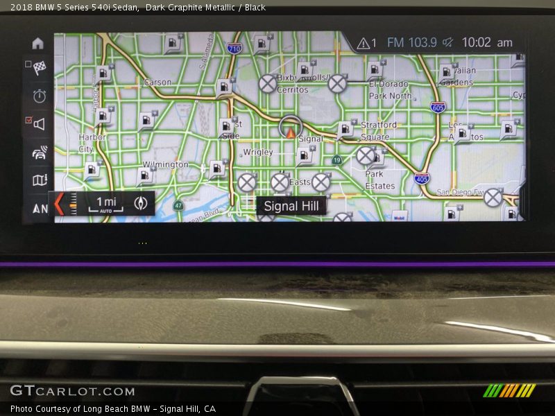 Dark Graphite Metallic / Black 2018 BMW 5 Series 540i Sedan