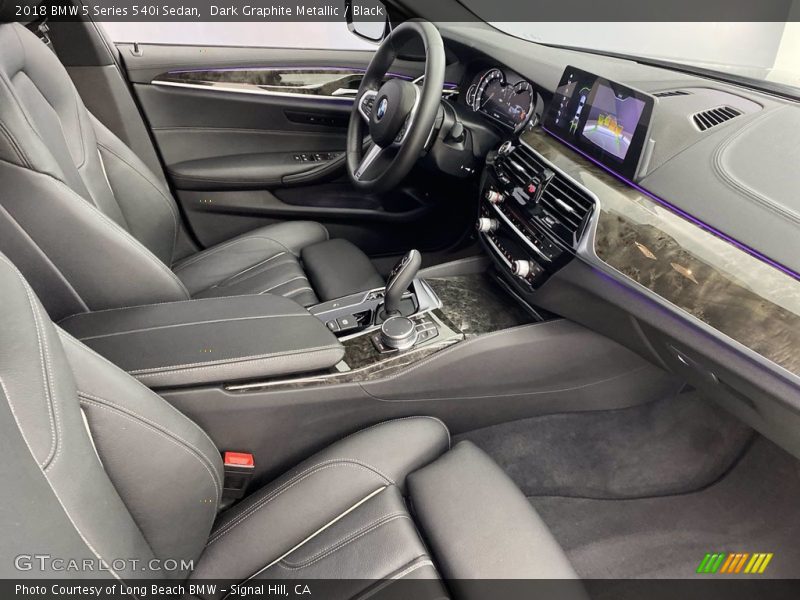 Dark Graphite Metallic / Black 2018 BMW 5 Series 540i Sedan