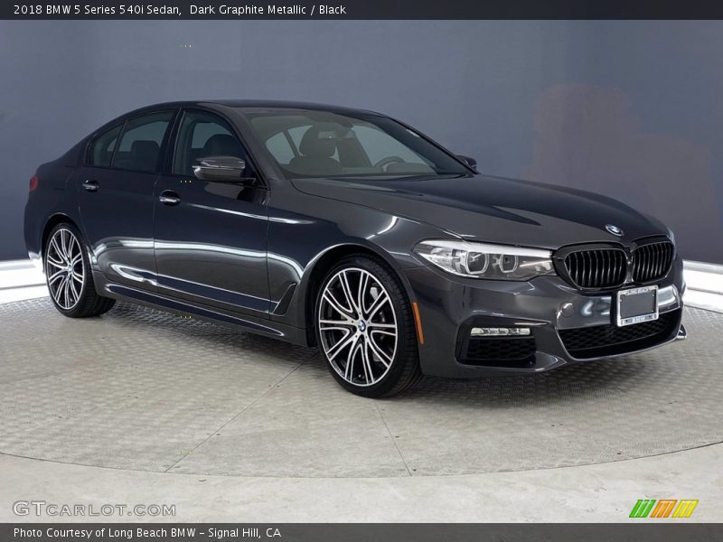 Dark Graphite Metallic / Black 2018 BMW 5 Series 540i Sedan