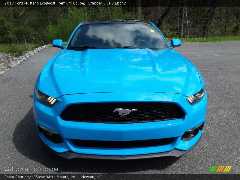 Grabber Blue / Ebony 2017 Ford Mustang EcoBoost Premium Coupe
