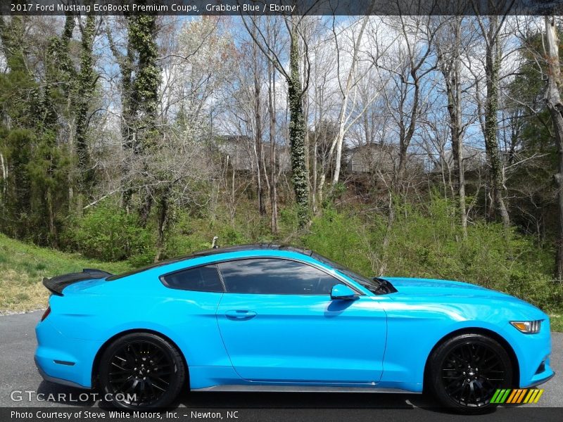 Grabber Blue / Ebony 2017 Ford Mustang EcoBoost Premium Coupe
