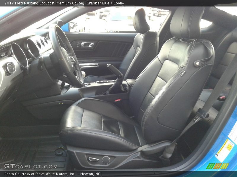 Grabber Blue / Ebony 2017 Ford Mustang EcoBoost Premium Coupe