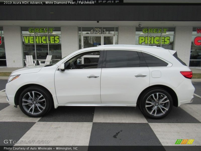 White Diamond Pearl / Parchment 2019 Acura MDX Advance