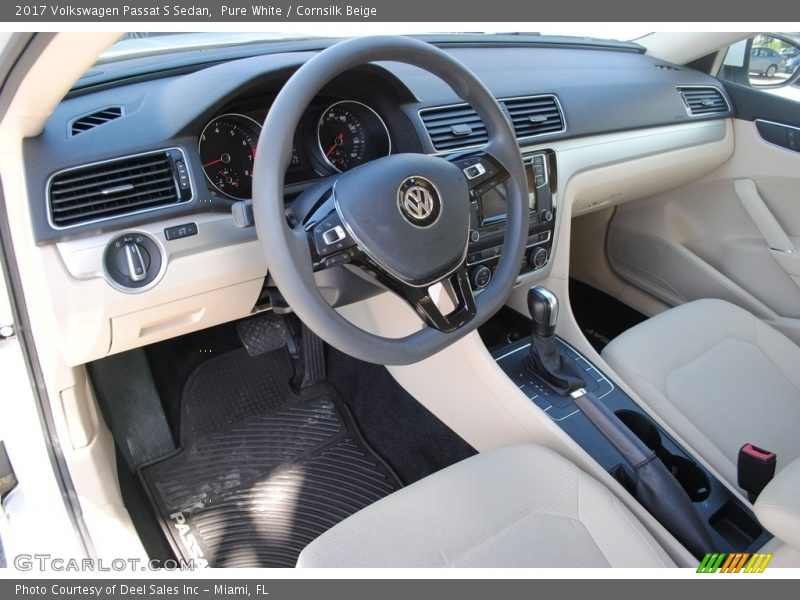 Pure White / Cornsilk Beige 2017 Volkswagen Passat S Sedan