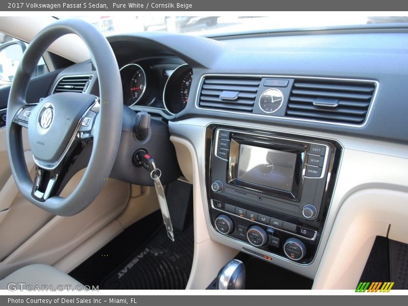 Pure White / Cornsilk Beige 2017 Volkswagen Passat S Sedan