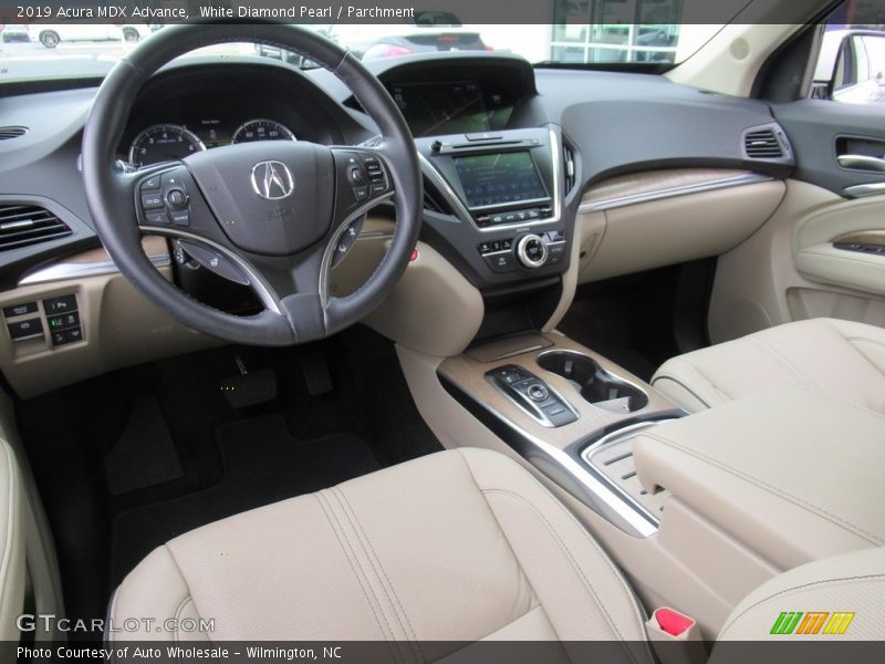 White Diamond Pearl / Parchment 2019 Acura MDX Advance