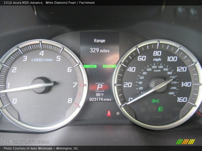 White Diamond Pearl / Parchment 2019 Acura MDX Advance