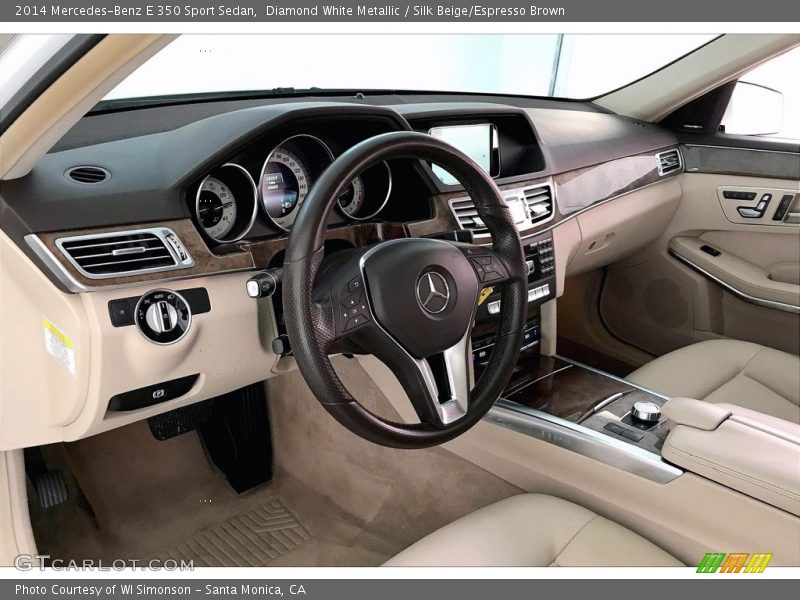 Diamond White Metallic / Silk Beige/Espresso Brown 2014 Mercedes-Benz E 350 Sport Sedan