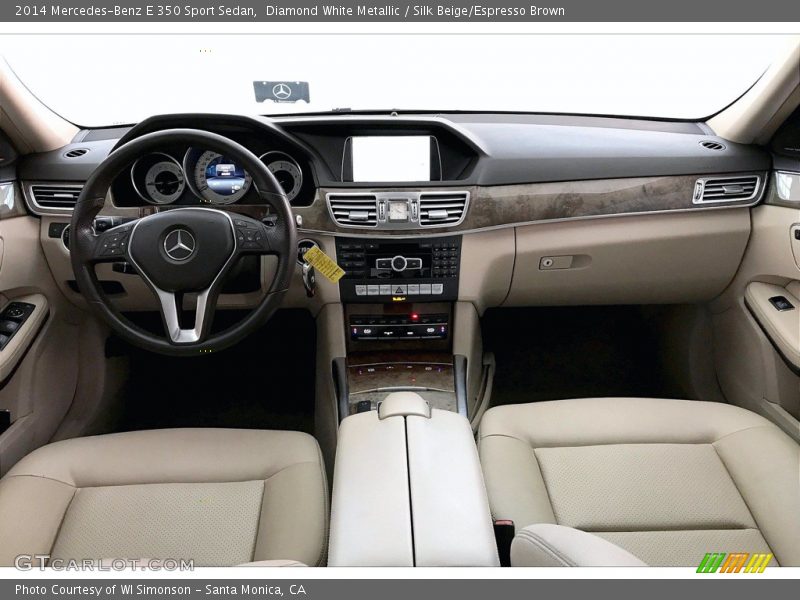 Diamond White Metallic / Silk Beige/Espresso Brown 2014 Mercedes-Benz E 350 Sport Sedan