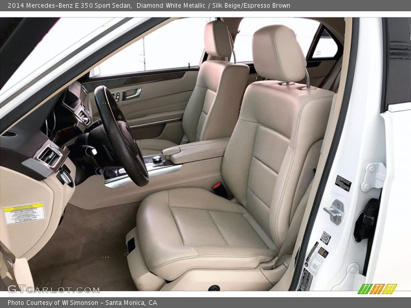 Diamond White Metallic / Silk Beige/Espresso Brown 2014 Mercedes-Benz E 350 Sport Sedan