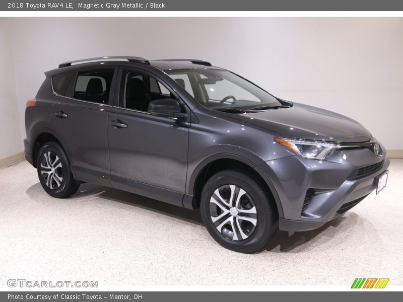 Magnetic Gray Metallic / Black 2018 Toyota RAV4 LE