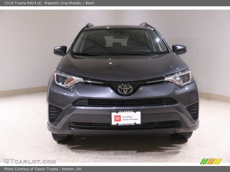 Magnetic Gray Metallic / Black 2018 Toyota RAV4 LE