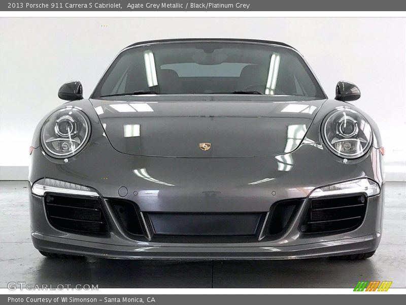Agate Grey Metallic / Black/Platinum Grey 2013 Porsche 911 Carrera S Cabriolet