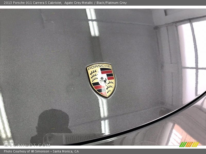 Agate Grey Metallic / Black/Platinum Grey 2013 Porsche 911 Carrera S Cabriolet